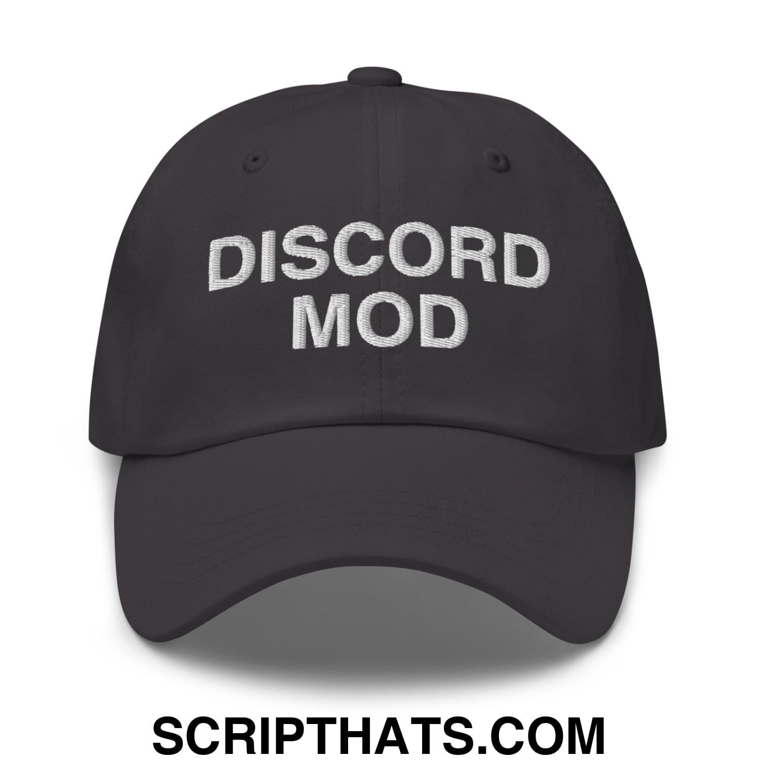 Discord Mod Embroidered Unstructured Dad Hat Dark Grey