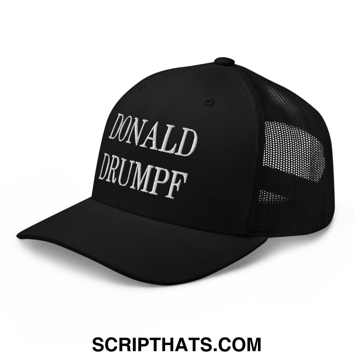 Donald Drumpf Embroidered Mesh Trucker Hat Black