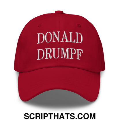 Donald Drumpf Embroidered Unstructured Dad Hat Cranberry