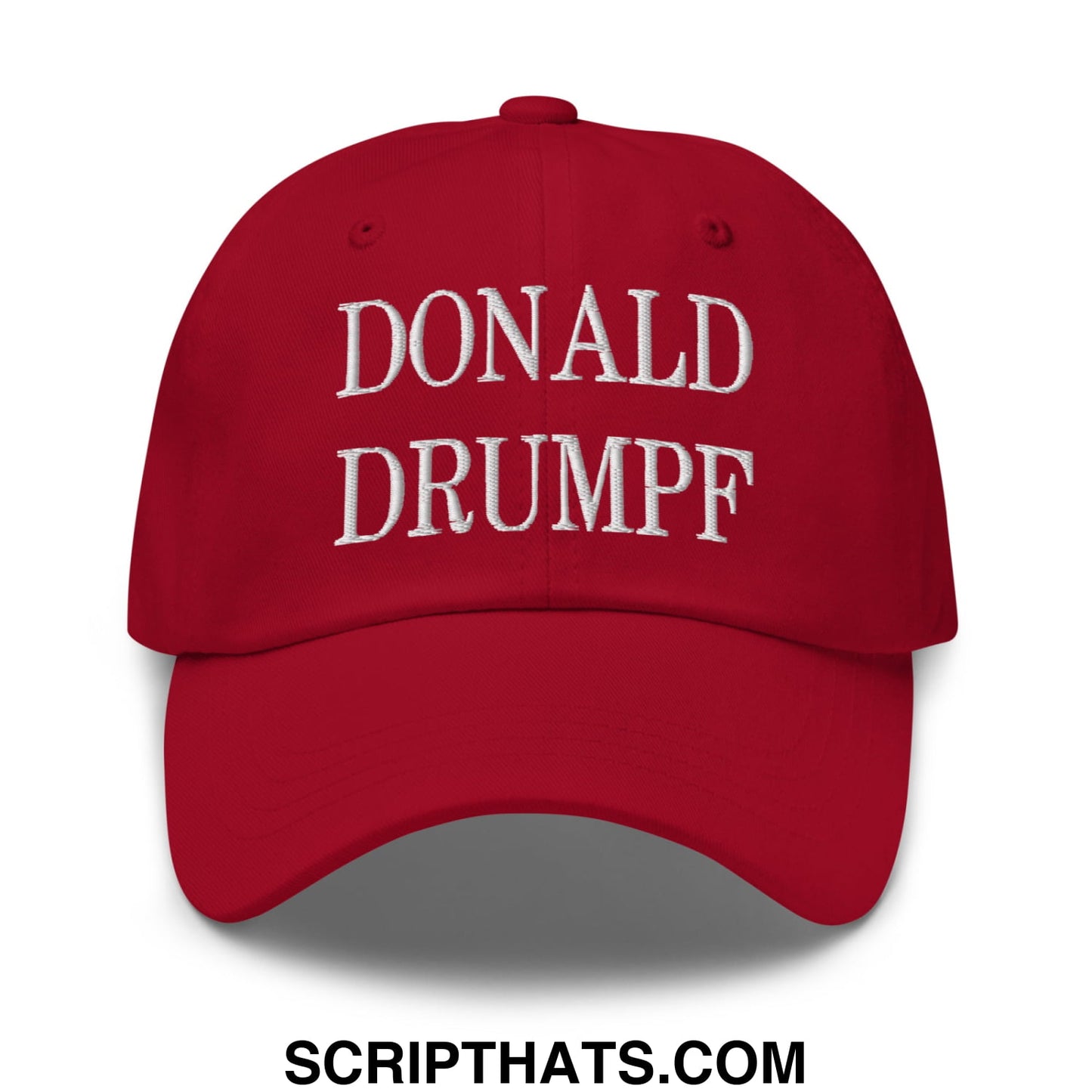 Donald Drumpf Embroidered Unstructured Dad Hat Cranberry