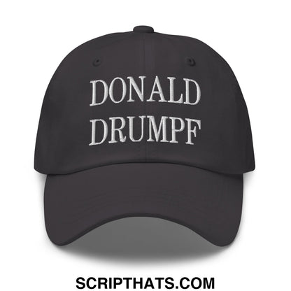 Donald Drumpf Embroidered Unstructured Dad Hat Dark Grey