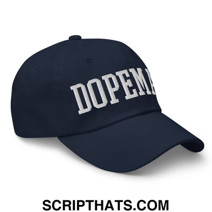 Dopeman Embroidered Unstructured Dad Hat Navy