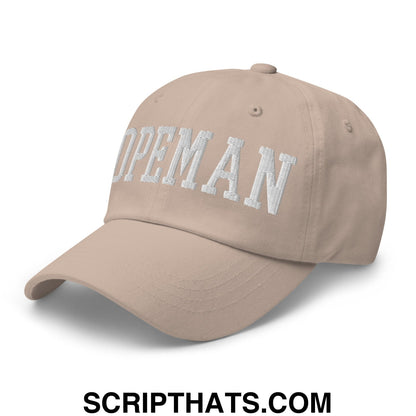 Dopeman Embroidered Unstructured Dad Hat Stone
