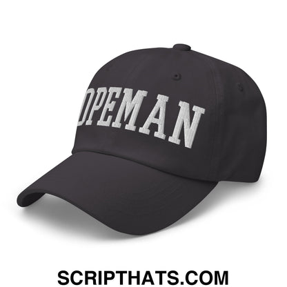 Dopeman Embroidered Unstructured Dad Hat Dark Grey