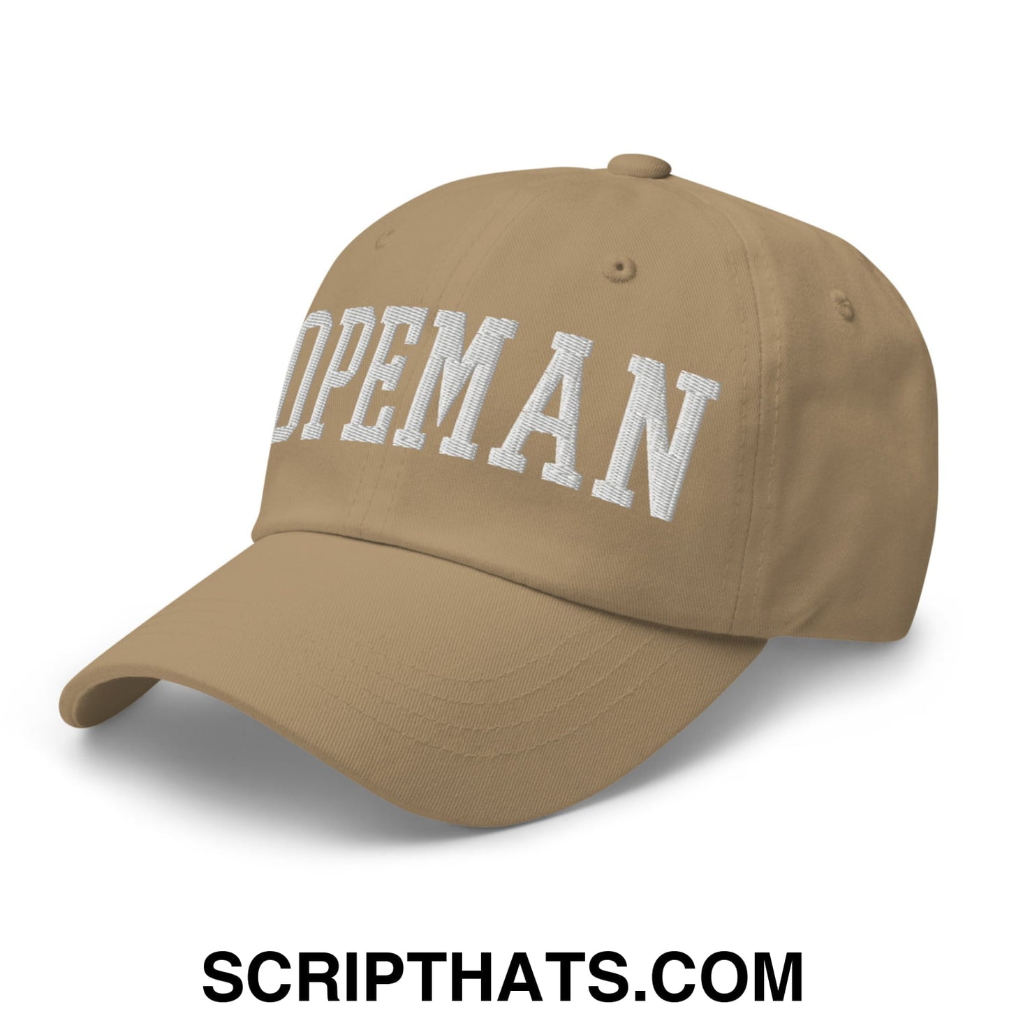 Dopeman Embroidered Unstructured Dad Hat Khaki
