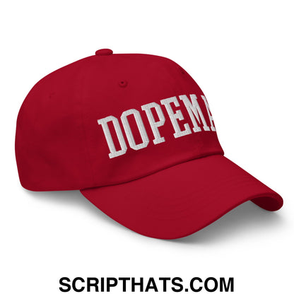 Dopeman Embroidered Unstructured Dad Hat Cranberry