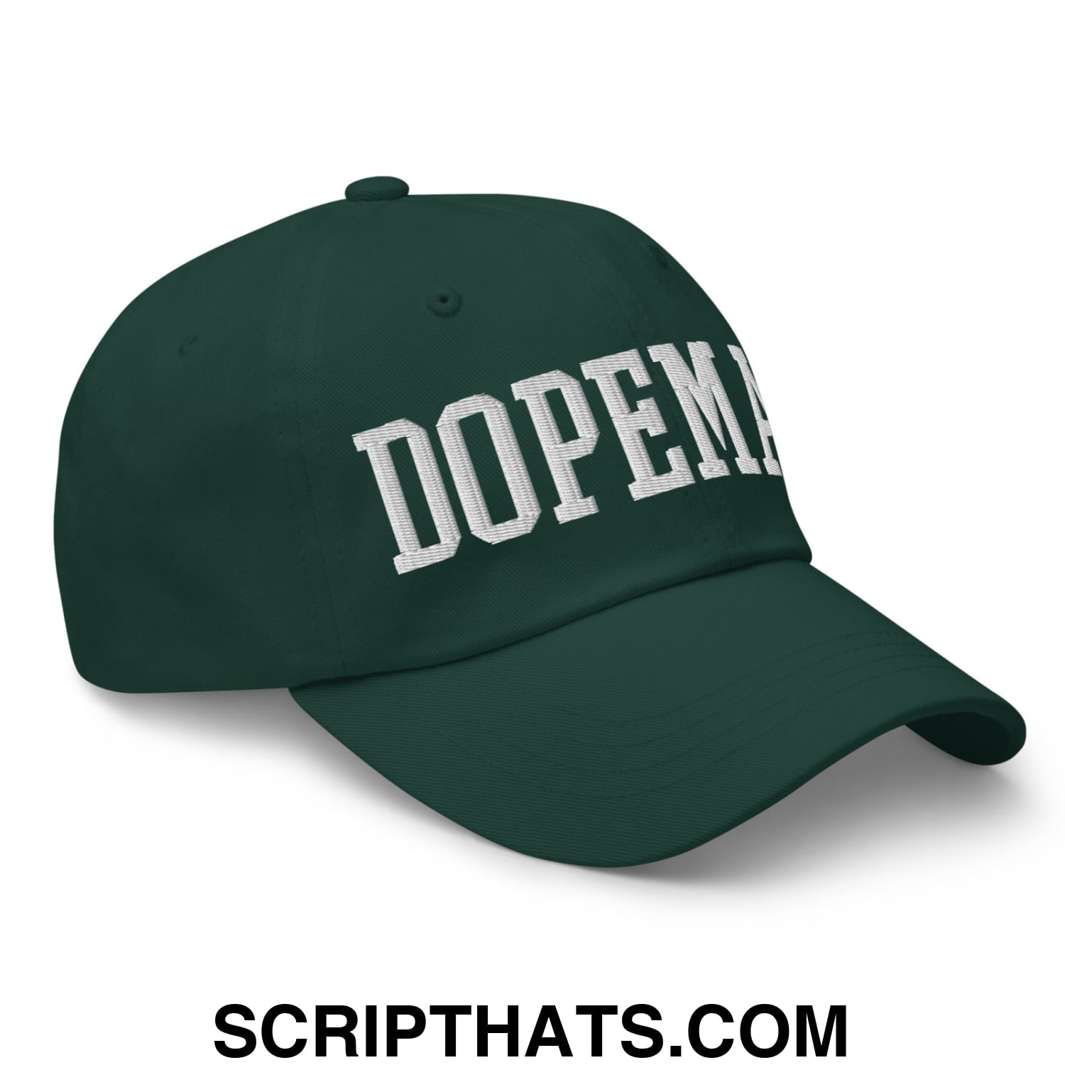 Dopeman Embroidered Unstructured Dad Hat Spruce