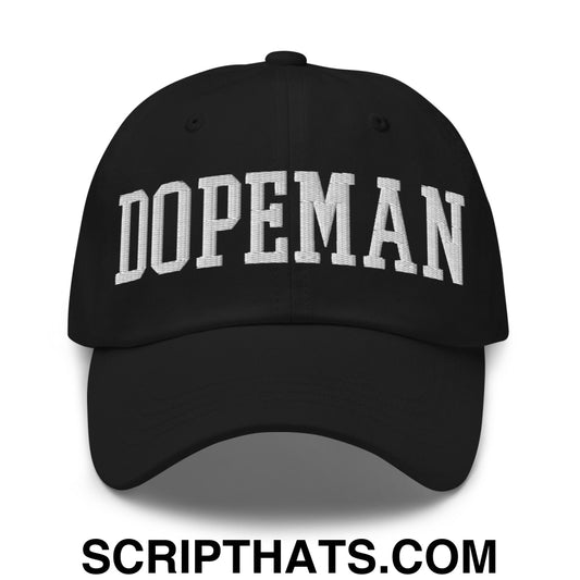 Dopeman Embroidered Unstructured Dad Hat Black