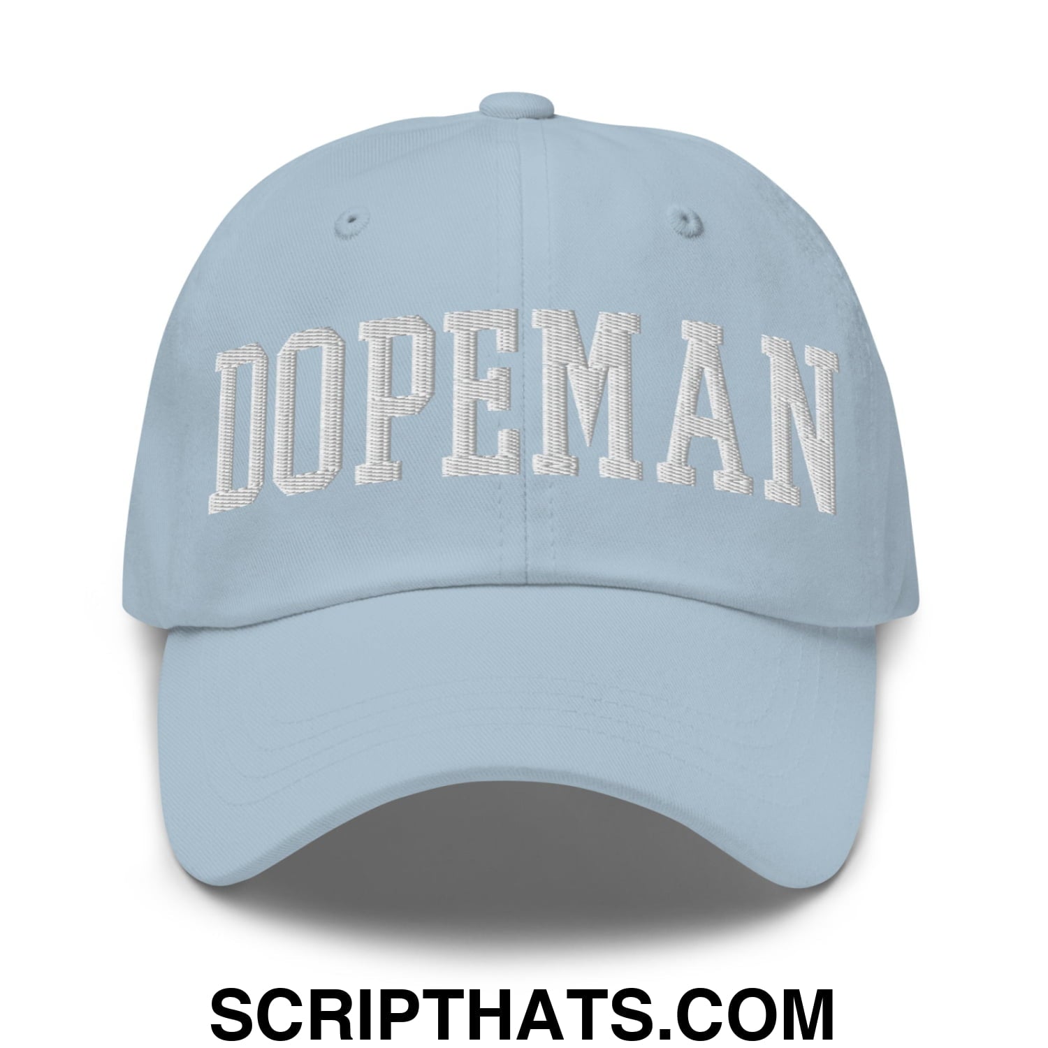 Dopeman Embroidered Unstructured Dad Hat Light Blue