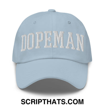 Dopeman Embroidered Unstructured Dad Hat Light Blue