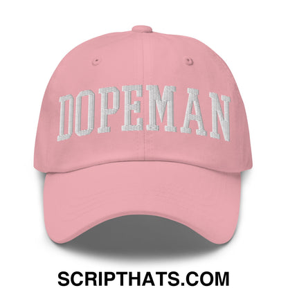 Dopeman Embroidered Unstructured Dad Hat Pink