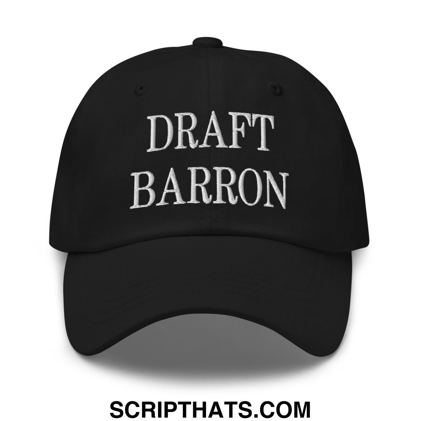 Draft Barron Embroidered Unstructured Dad Hat Black