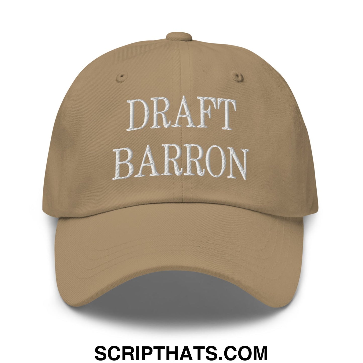 Draft Barron Embroidered Unstructured Dad Hat Khaki