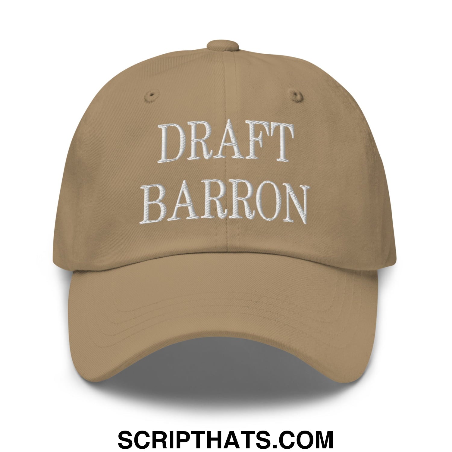 Draft Barron Embroidered Unstructured Dad Hat Khaki