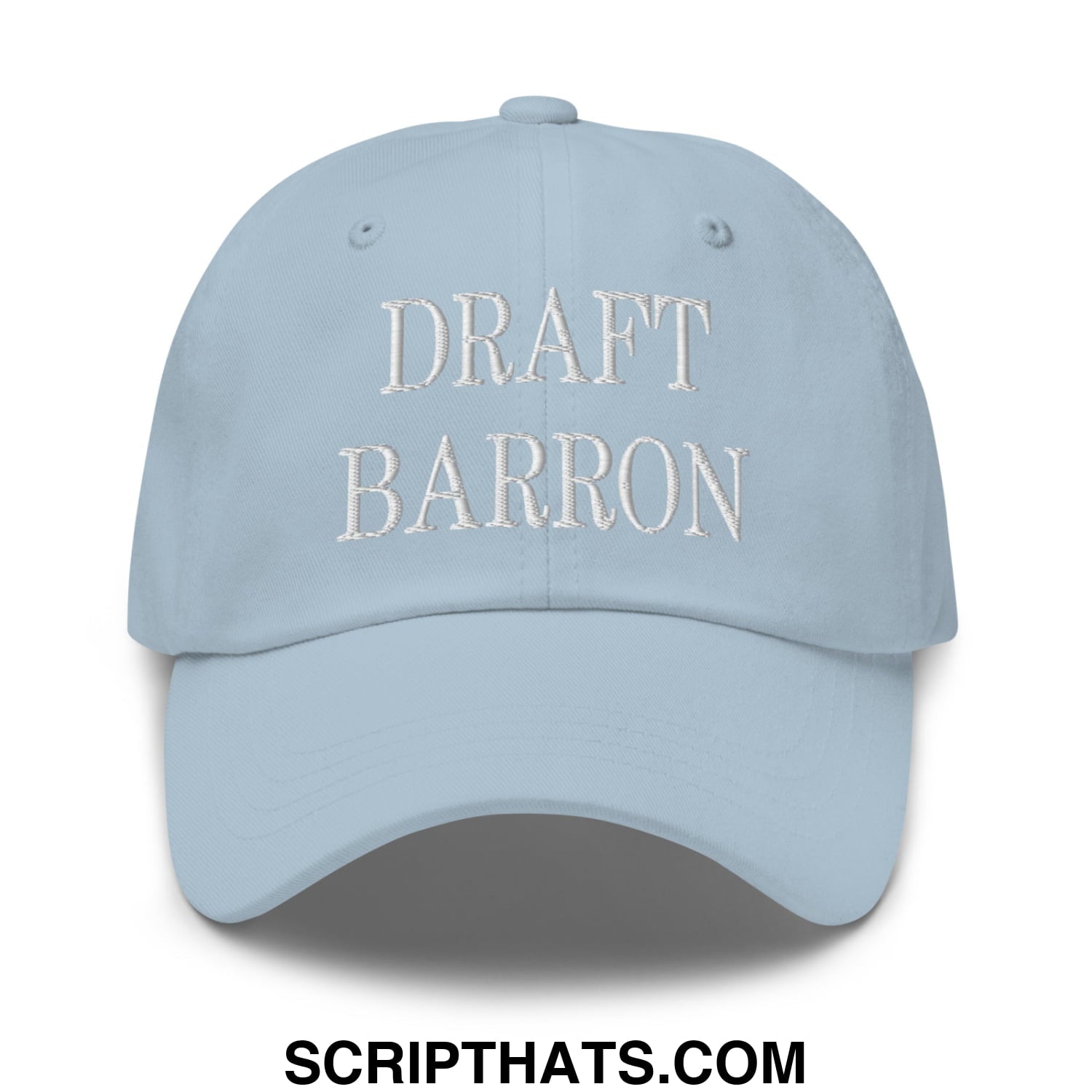 Draft Barron Embroidered Unstructured Dad Hat Light Blue