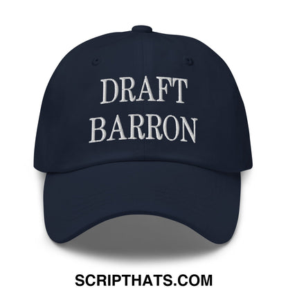 Draft Barron Embroidered Unstructured Dad Hat Navy