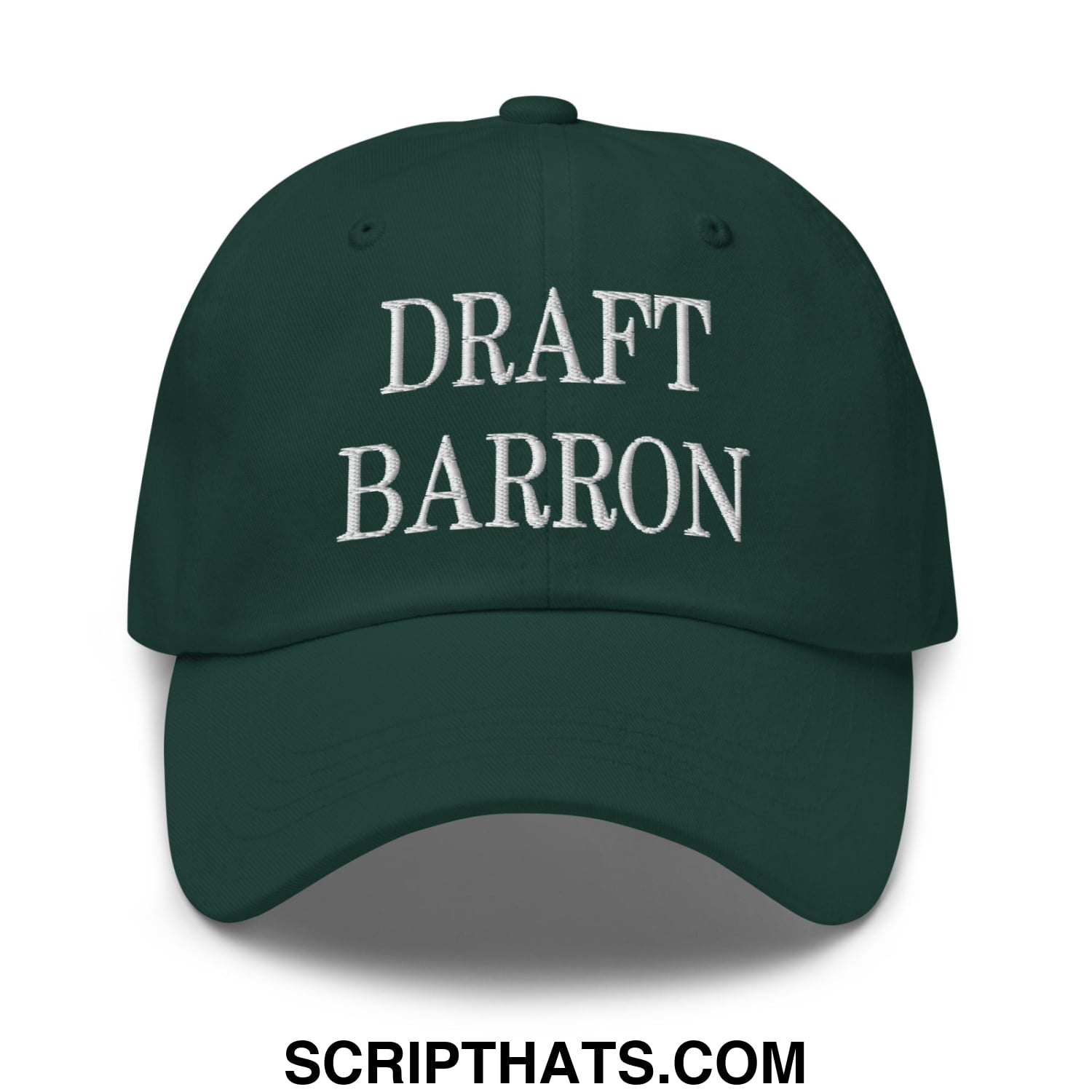 Draft Barron Embroidered Unstructured Dad Hat Spruce