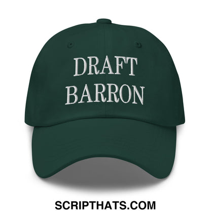 Draft Barron Embroidered Unstructured Dad Hat Spruce