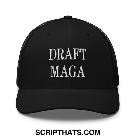 Draft MAGA Embroidered Mesh Trucker Hat Black