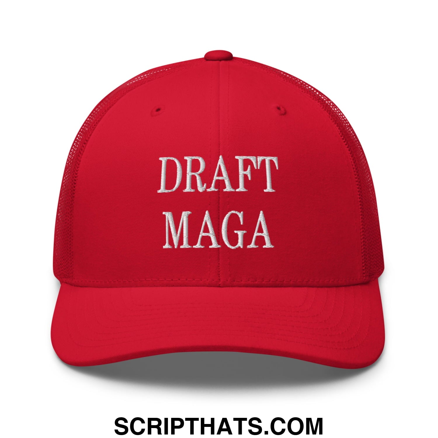 Draft MAGA Embroidered Mesh Trucker Hat Red