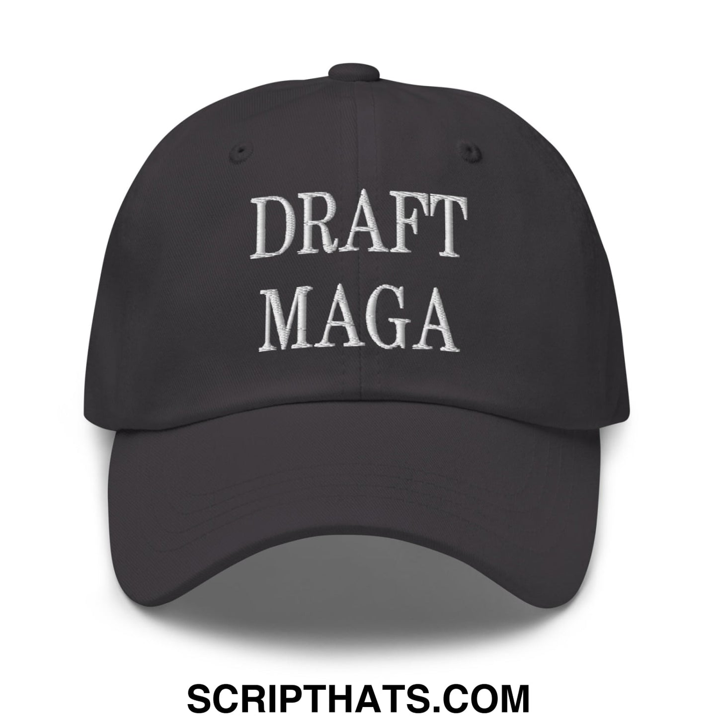 Draft MAGA Embroidered Unstructured Dad Hat Dark Grey