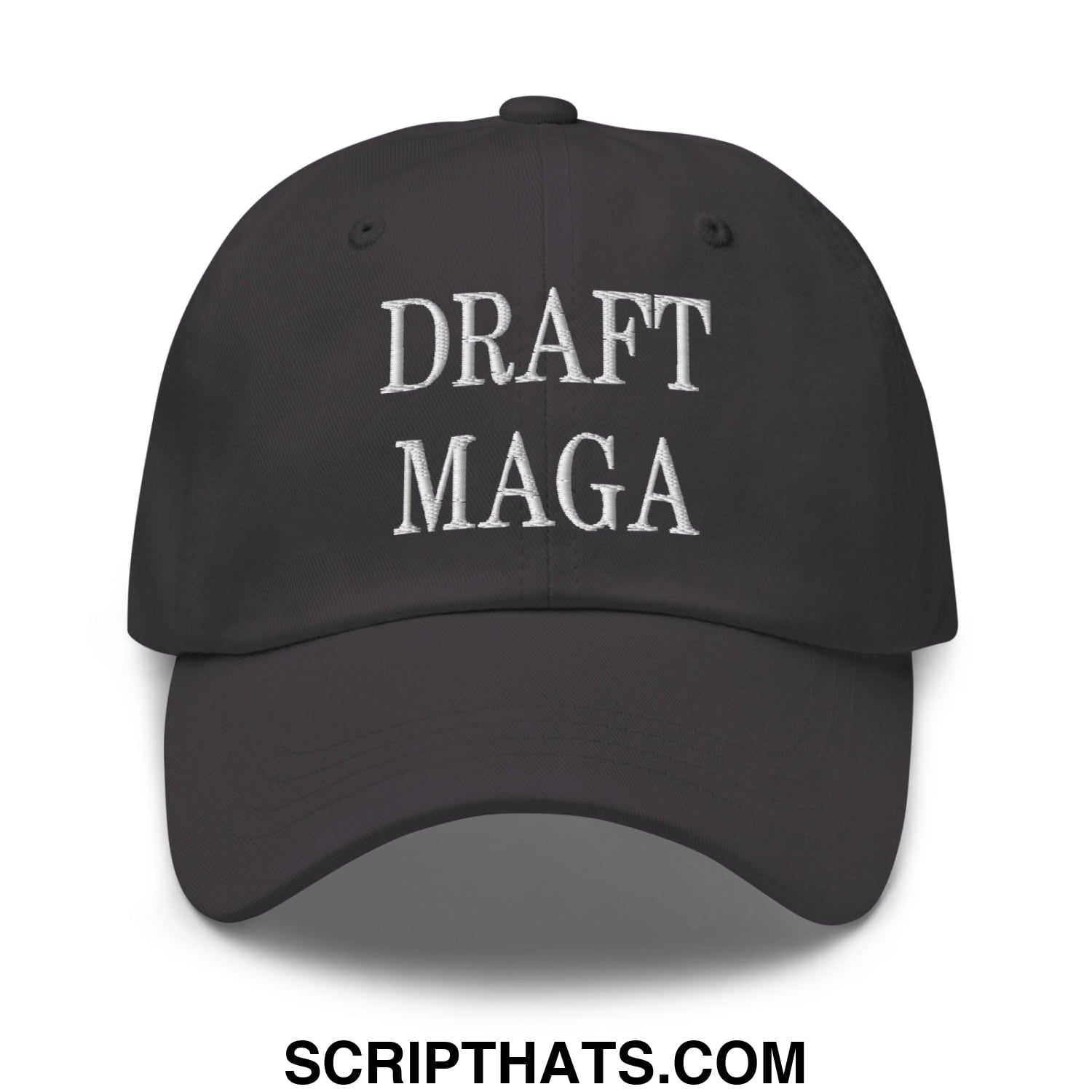Draft MAGA Embroidered Unstructured Dad Hat Dark Grey