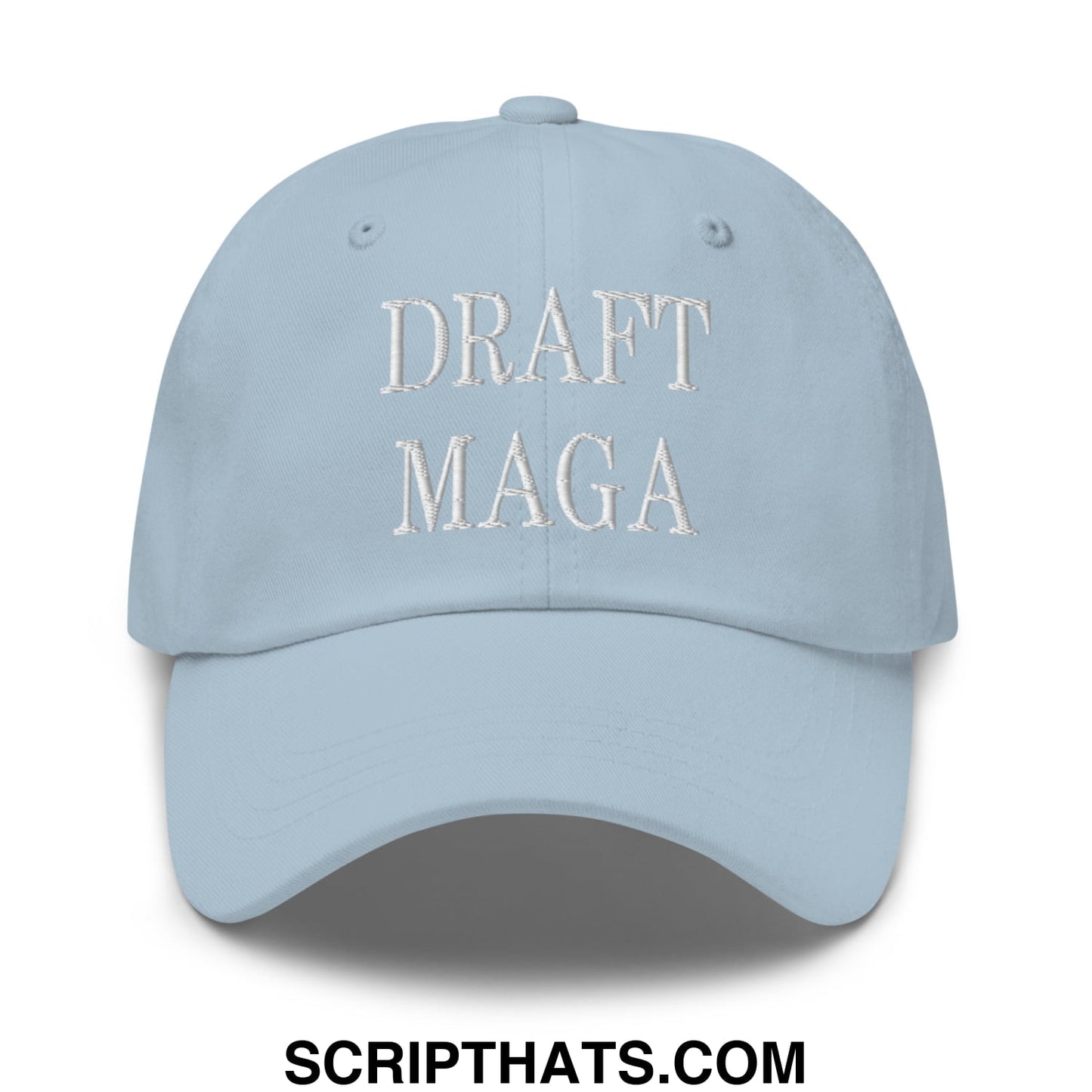 Draft MAGA Embroidered Unstructured Dad Hat Light Blue