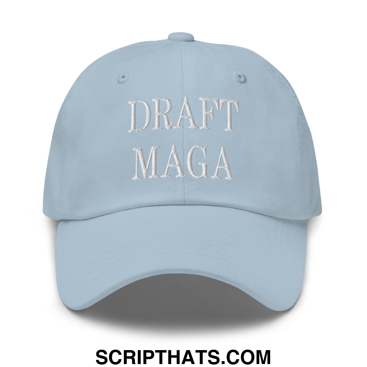 Draft MAGA Embroidered Unstructured Dad Hat Light Blue