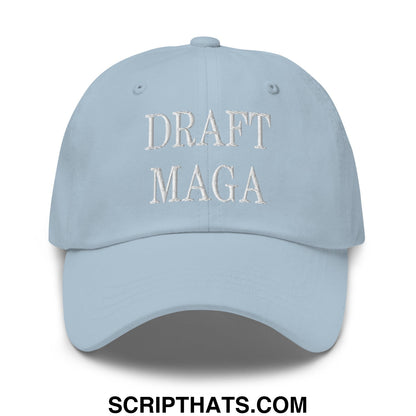 Draft MAGA Embroidered Unstructured Dad Hat Light Blue