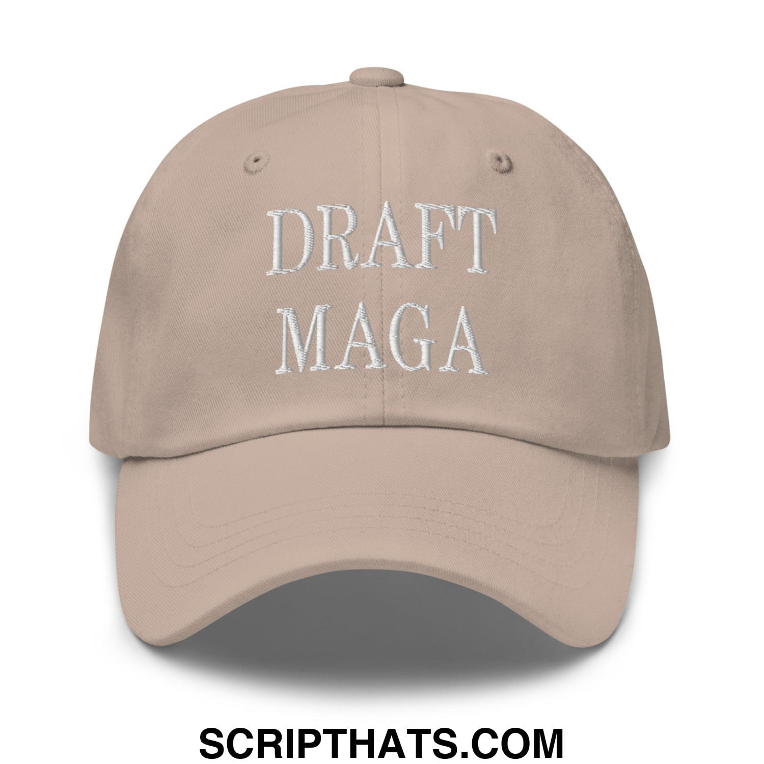 Draft MAGA Embroidered Unstructured Dad Hat Stone