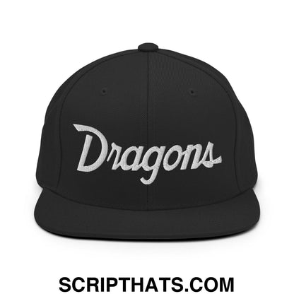 Dragons School Mascot Snapback Hat Black