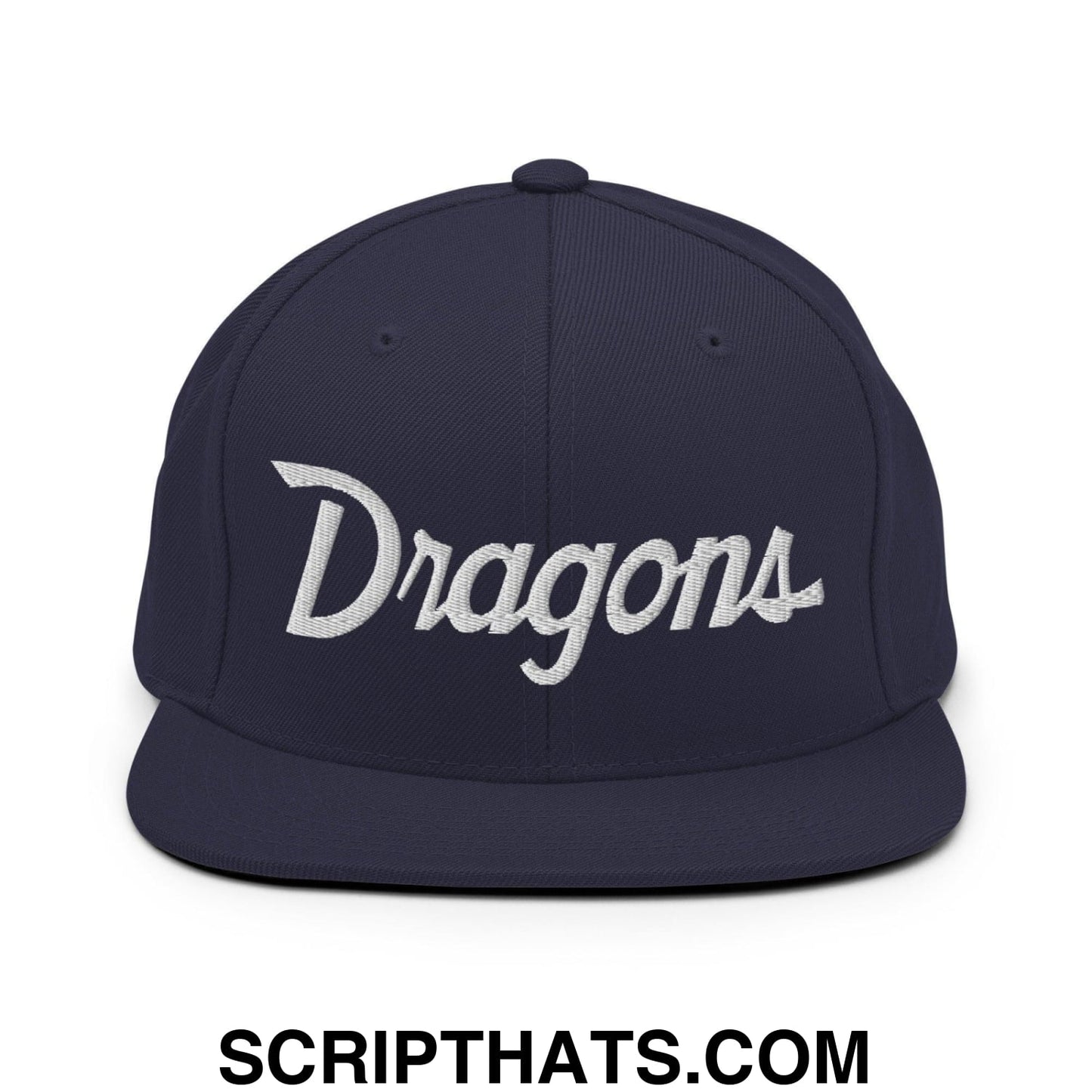 Dragons School Mascot Snapback Hat Navy