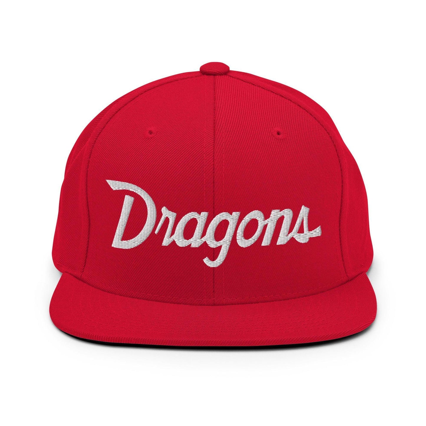 Dragons School Mascot Snapback Hat Red