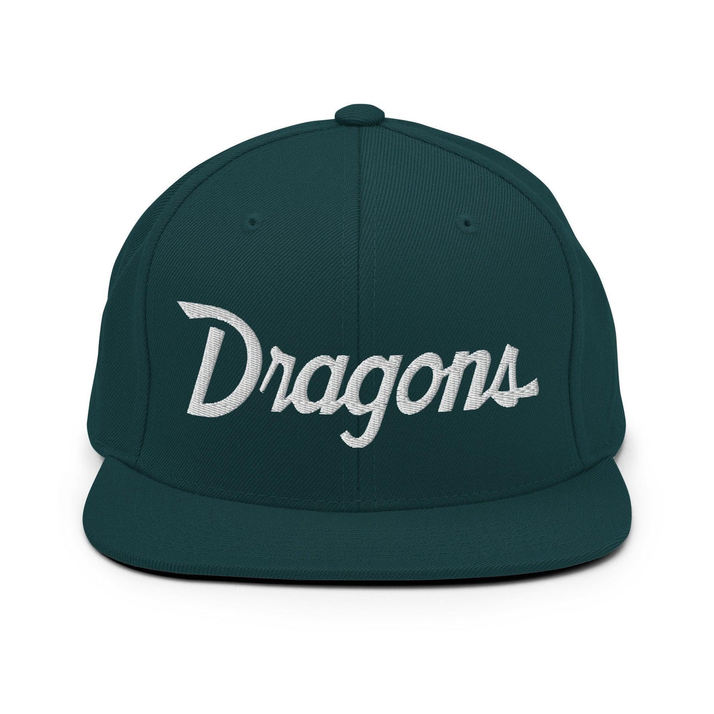 Dragons School Mascot Snapback Hat Spruce