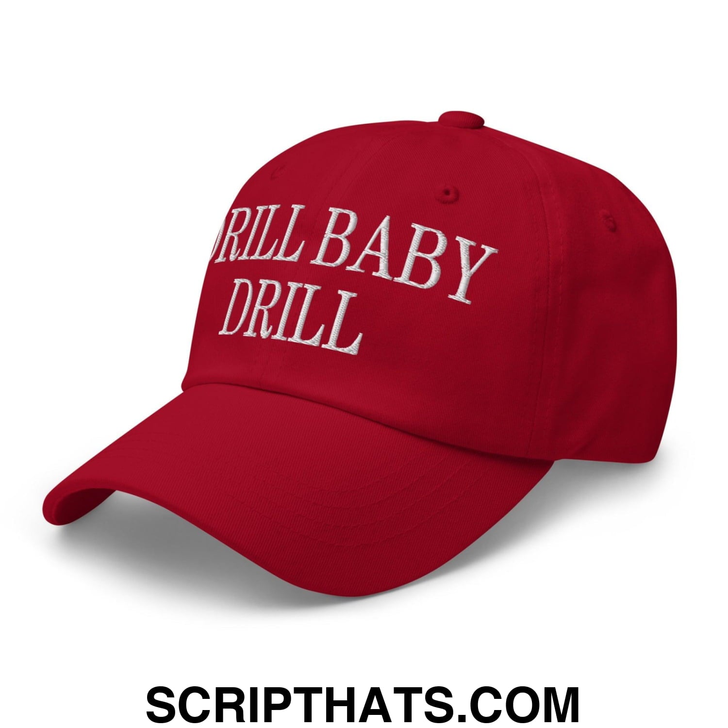 Drill Baby Drill Golf Dad Hat Cranberry
