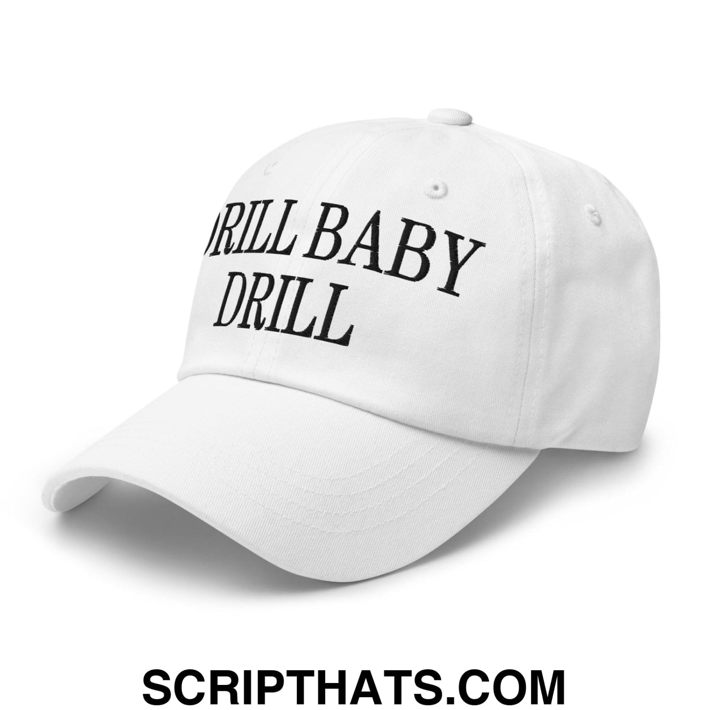 Drill Baby Drill Golf Dad Hat White
