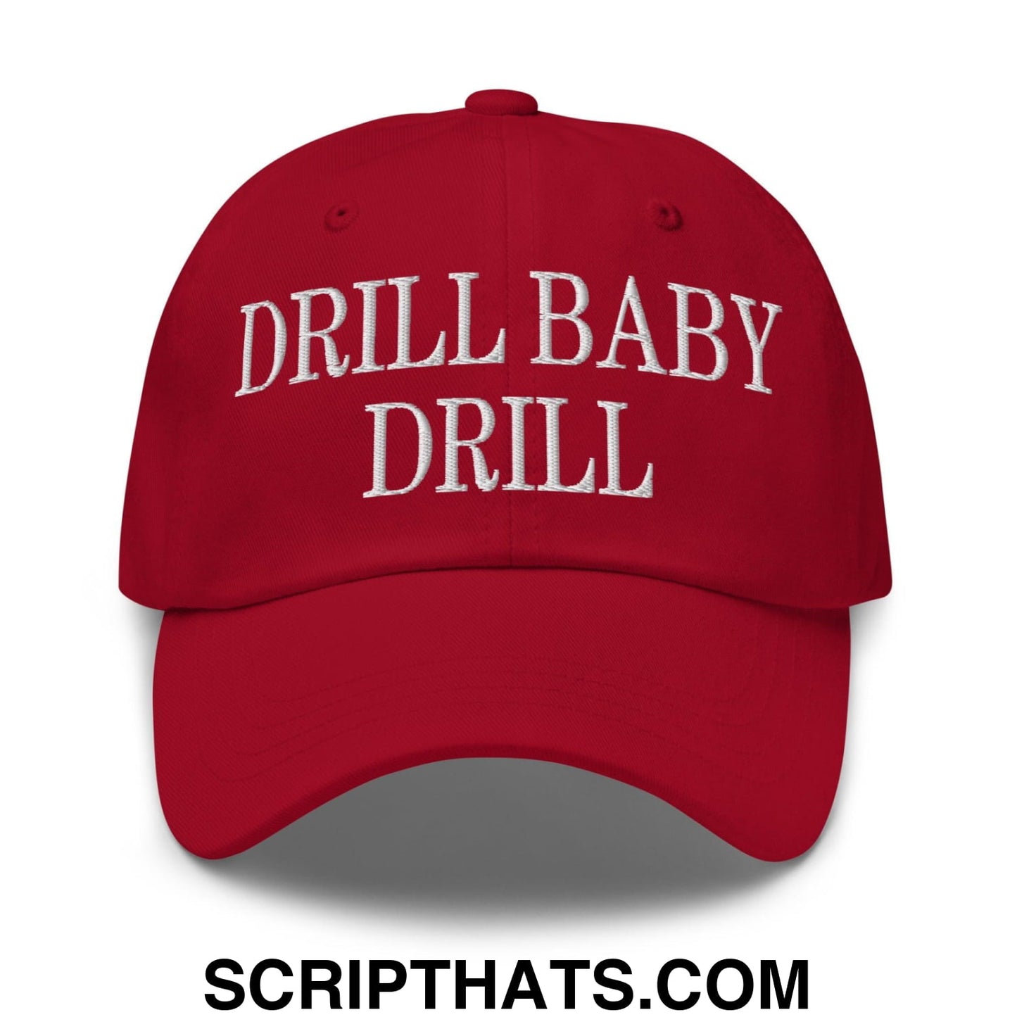 Drill Baby Drill Golf Dad Hat Cranberry