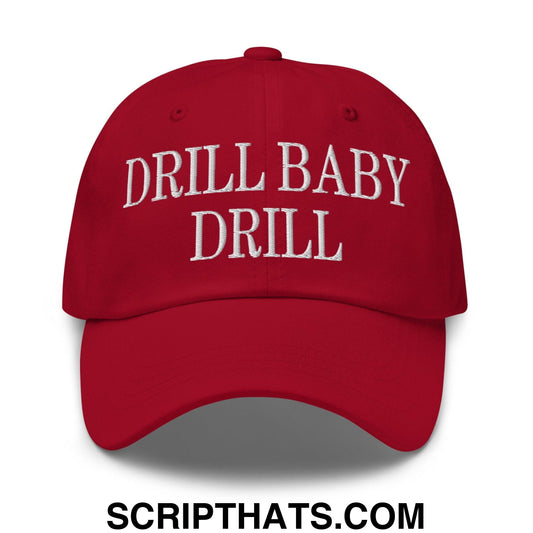 Drill Baby Drill Golf Dad Hat Cranberry