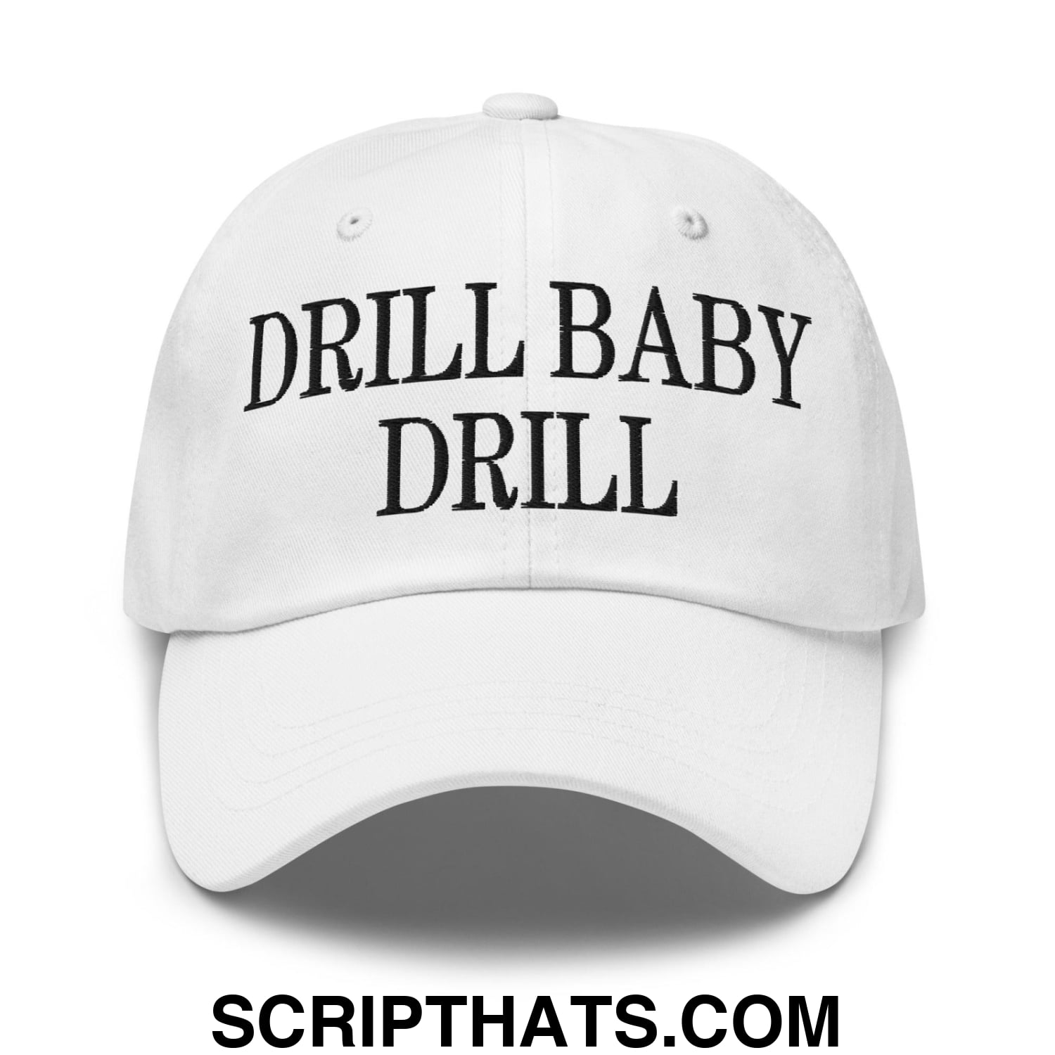 Drill Baby Drill Golf Dad Hat White