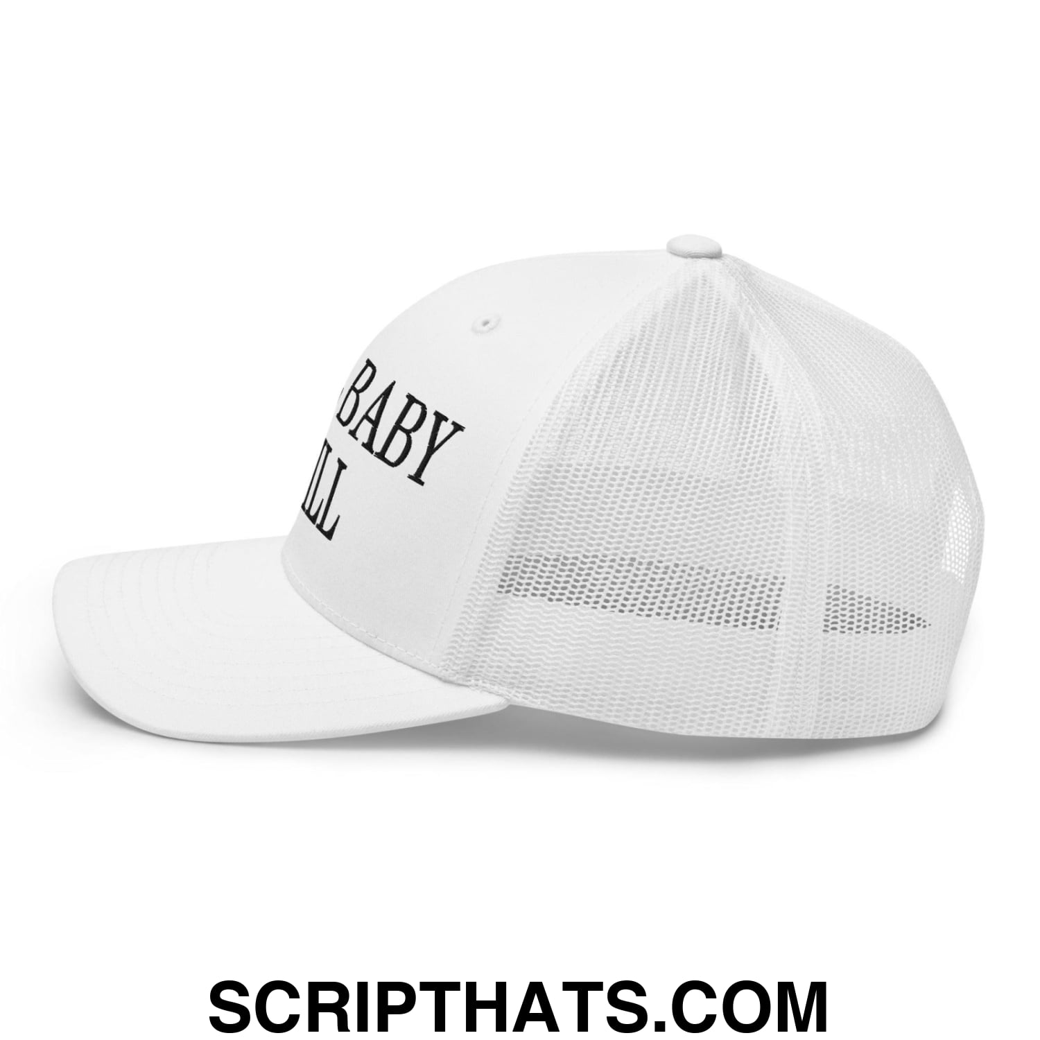 Drill Baby Drill Retro Trucker Hat White