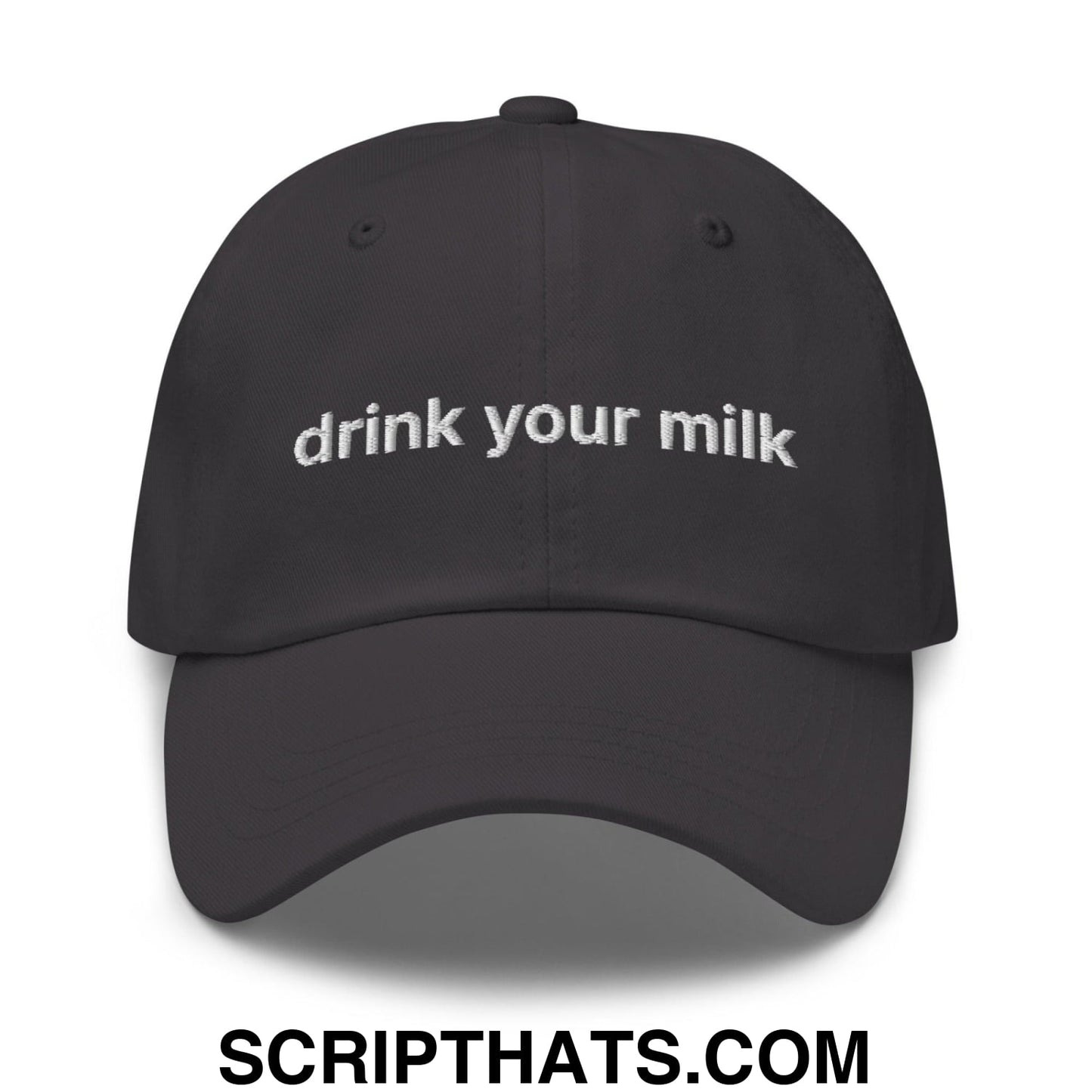 Drink Your Milk Dad Hat Dark Grey