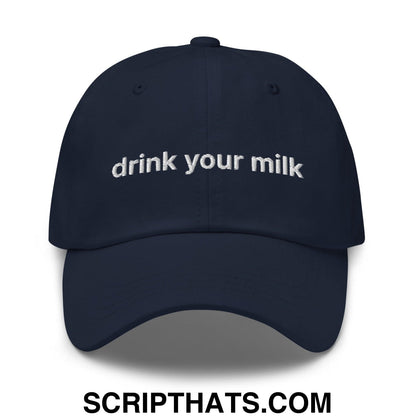 Drink Your Milk Dad Hat Navy