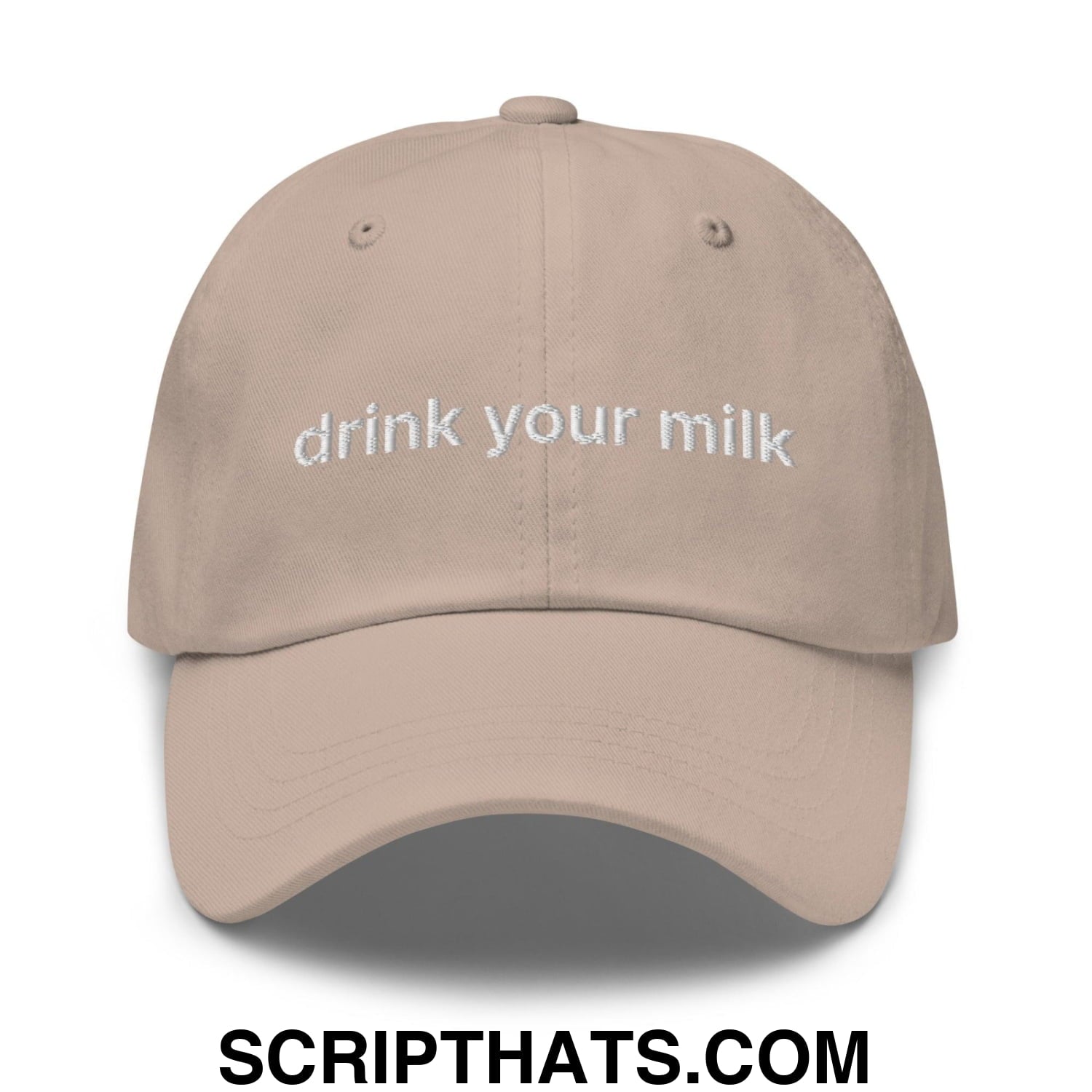 Drink Your Milk Dad Hat Stone