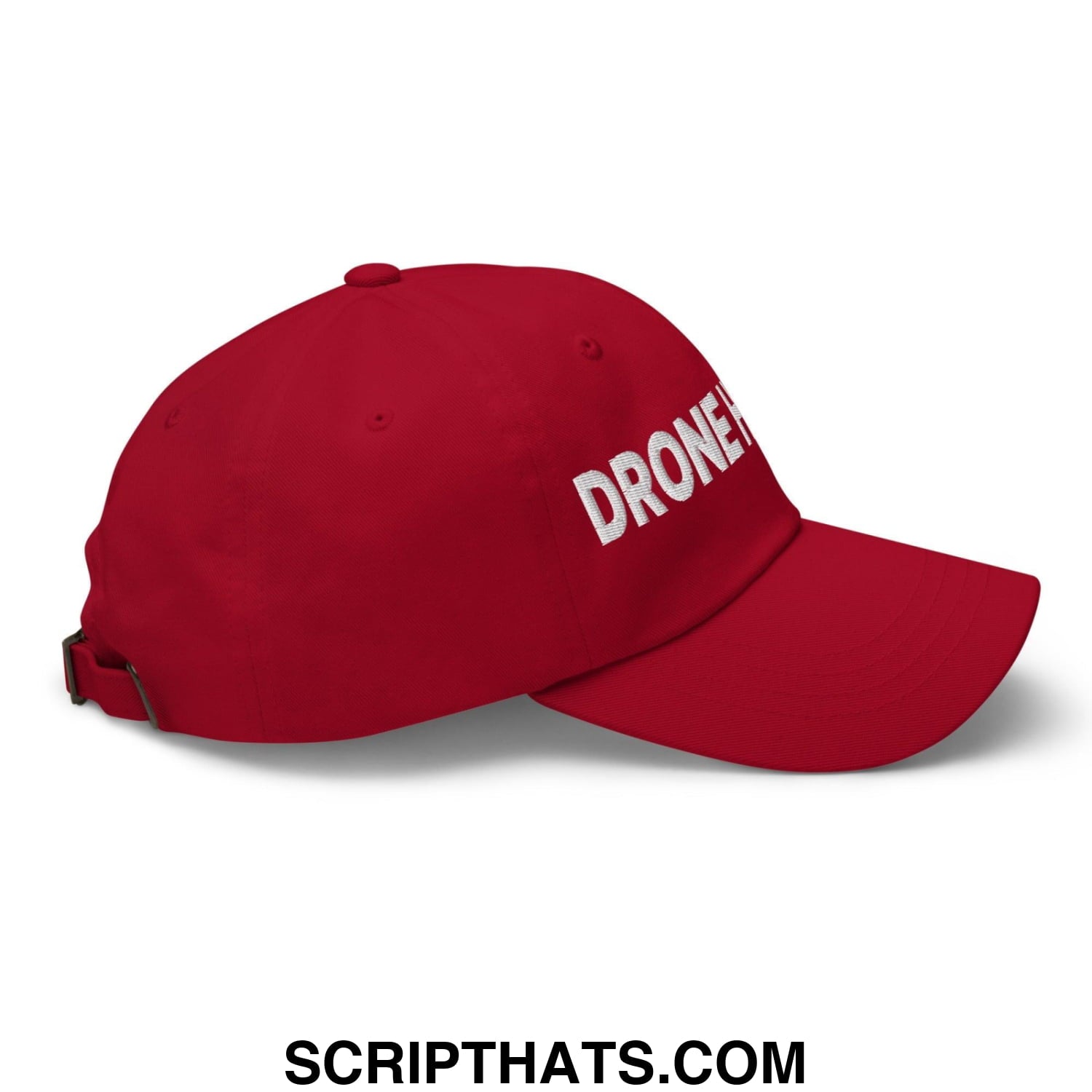 Drone Hunter Embroidered Dad Hat Cranberry