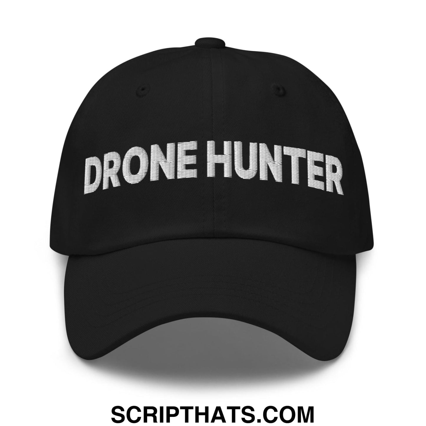 Drone Hunter Embroidered Dad Hat Black