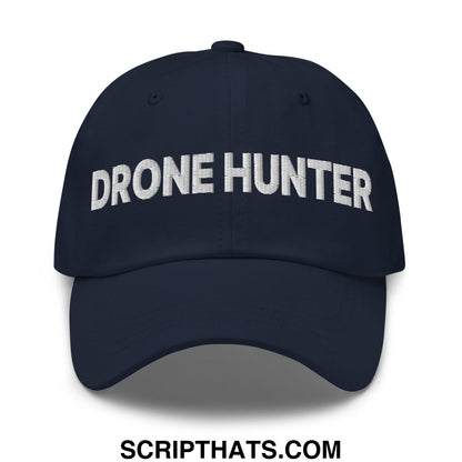 Drone Hunter Embroidered Dad Hat Navy
