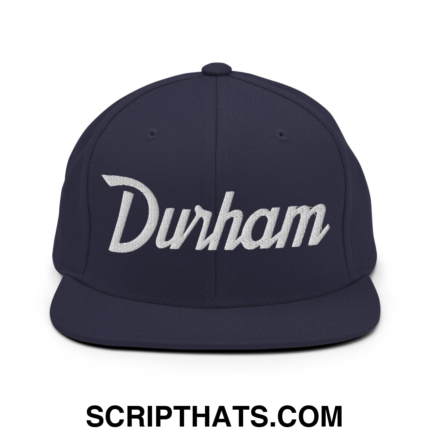 Durham Script Snapback Hat Navy