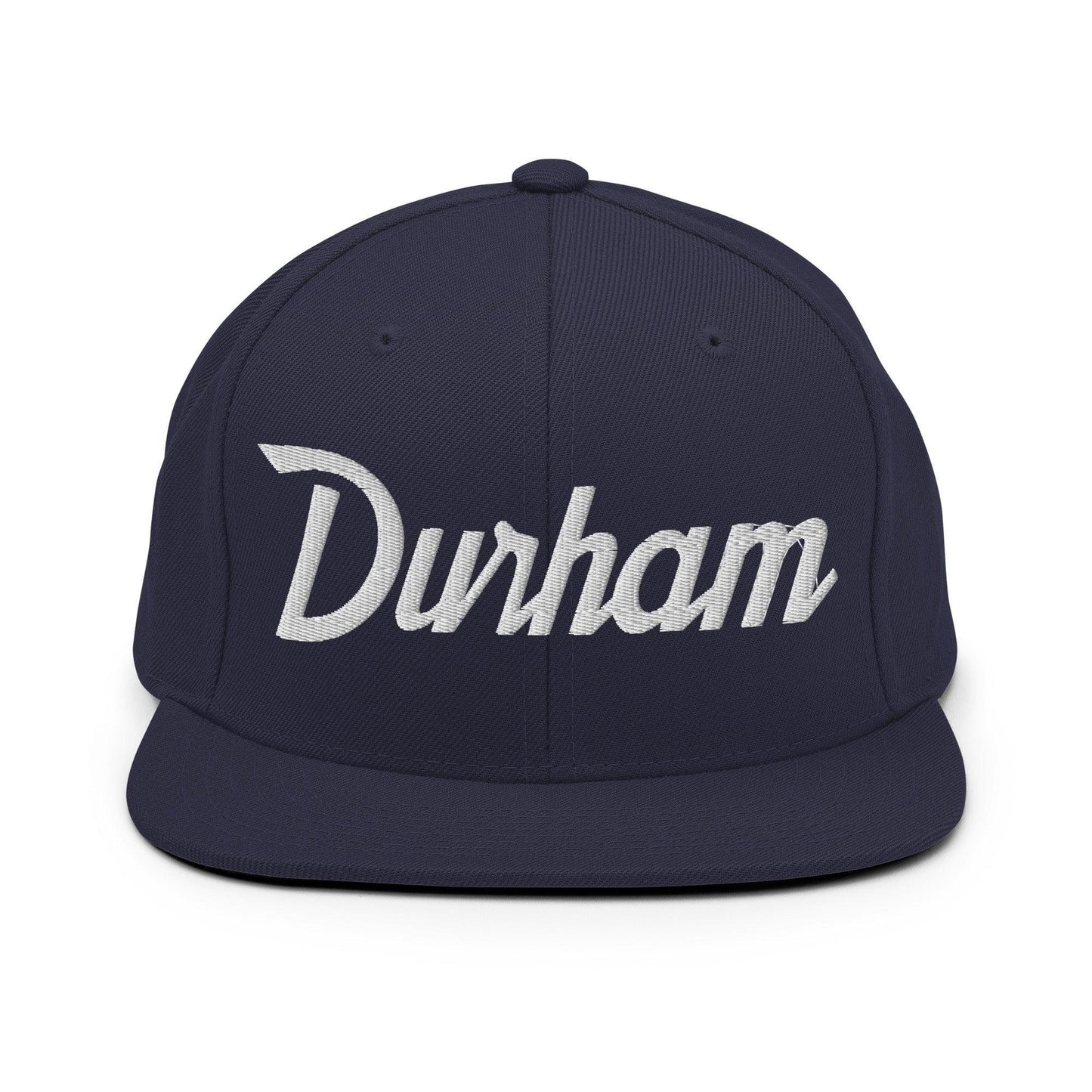 Durham Script Snapback Hat Navy