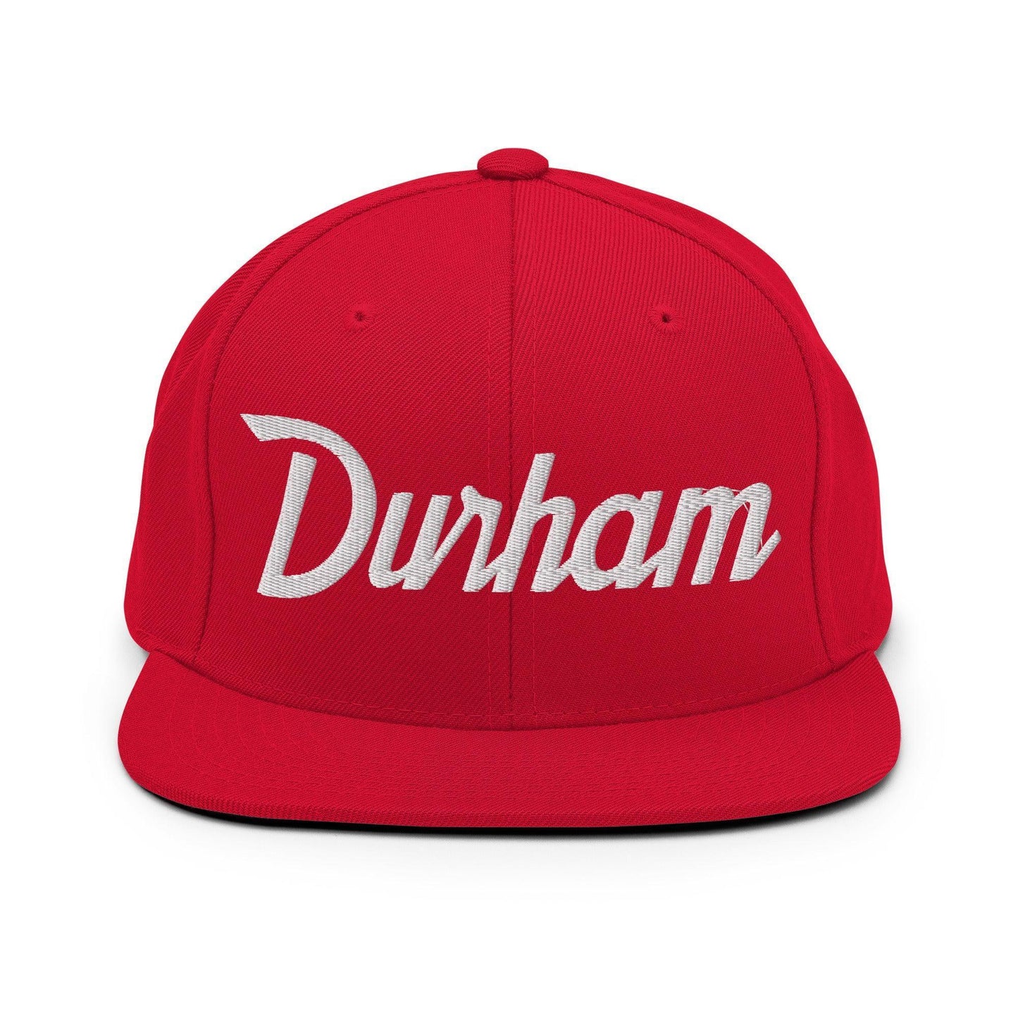 Durham Script Snapback Hat Red