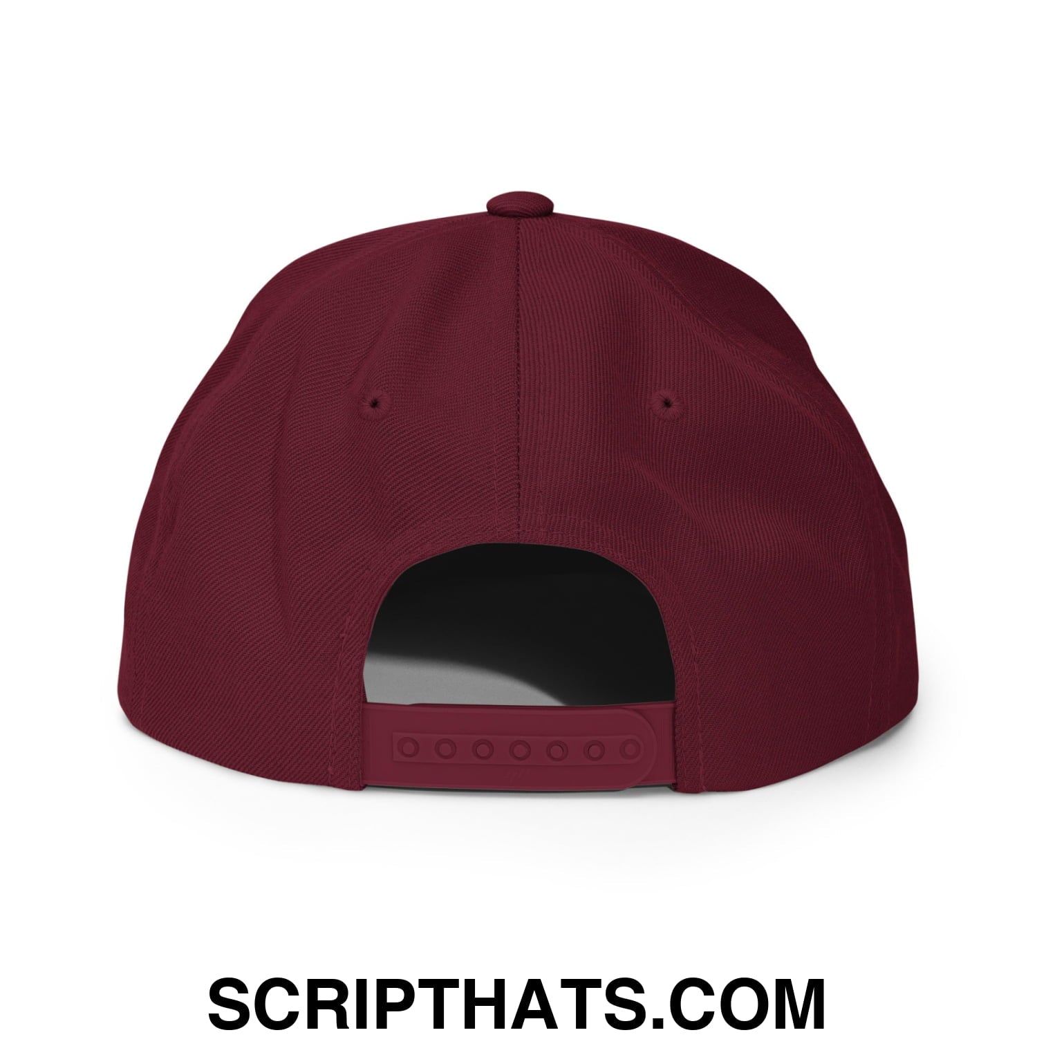 East Coast Embroidered Flat Bill Brim Snapback Hat Maroon